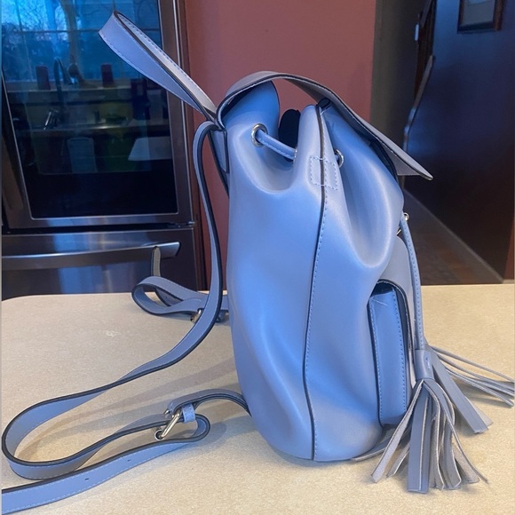 KC JAGGER Light Blue Leather Backpack w/Detachable Insert Pouch, EUC (Like New) main image 16